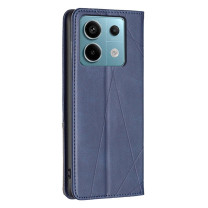 For Xiaomi Redmi Note 13 Pro 4G Global Rhombus Texture Magnetic Leather Phone Case(Blue) - Note 13 Pro Cases by PMC Jewellery | Online Shopping South Africa | PMC Jewellery | Buy Now Pay Later Mobicred