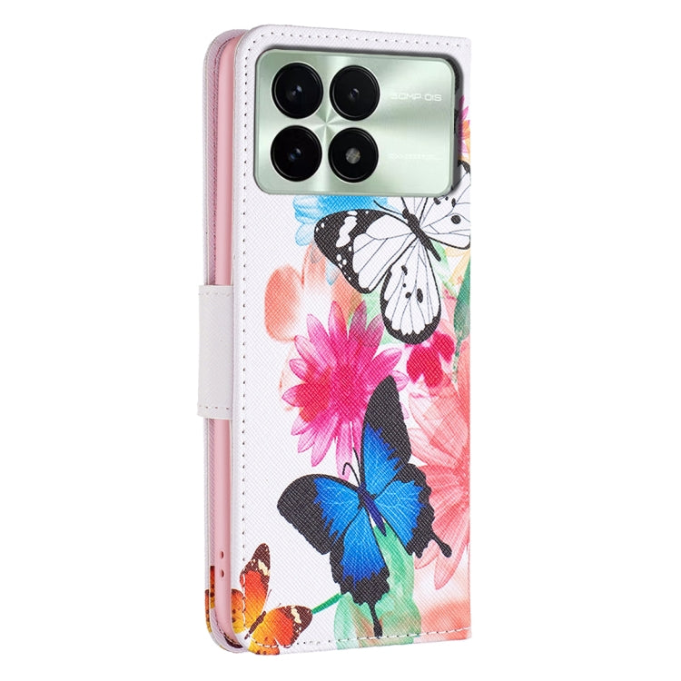 For Xiaomi Redmi K70 / K70 Pro Colored Drawing Pattern Leather Phone Case(Butterflies) - K70 Pro Cases by PMC Jewellery | Online Shopping South Africa | PMC Jewellery | Buy Now Pay Later Mobicred