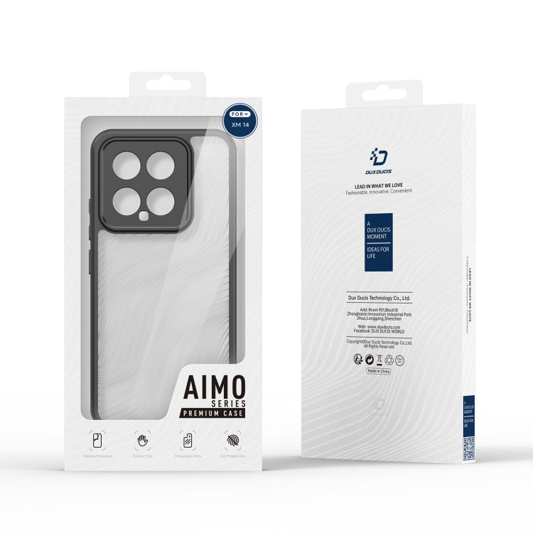 For Xiaomi 14 DUX DUCIS Aimo Series TPU + PC Frosted Feel Phone Case(Black) - Xiaomi Cases by DUX DUCIS | Online Shopping South Africa | PMC Jewellery | Buy Now Pay Later Mobicred