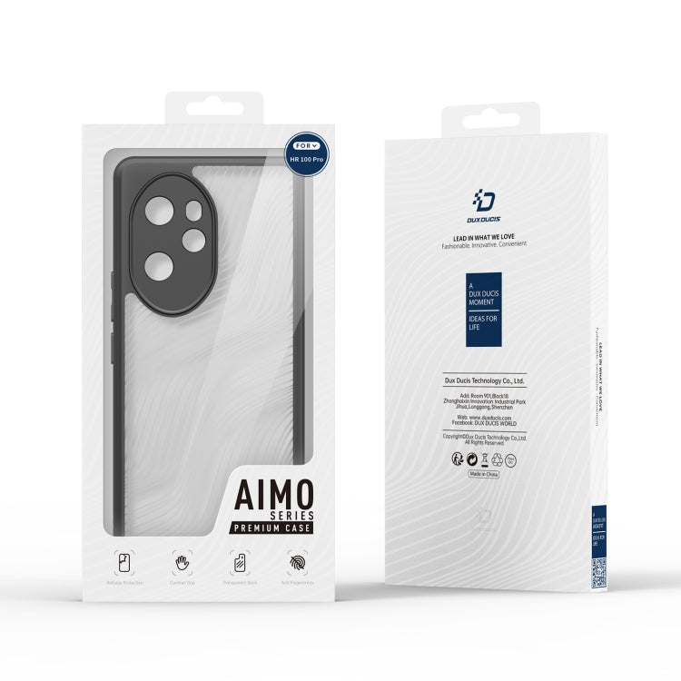 For Honor 100 Pro DUX DUCIS Aimo Series TPU + PC Frosted Feel Phone Case(Black) - Honor Cases by DUX DUCIS | Online Shopping South Africa | PMC Jewellery | Buy Now Pay Later Mobicred