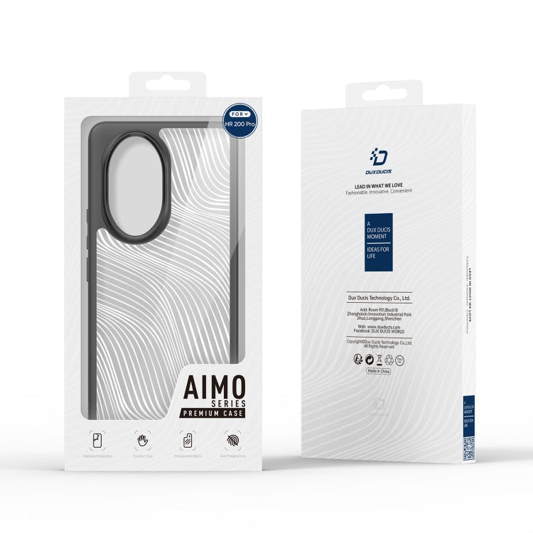 For Honor 200 Pro DUX DUCIS Aimo Series TPU + PC Frosted Feel Phone Case(Black) - Honor Cases by DUX DUCIS | Online Shopping South Africa | PMC Jewellery | Buy Now Pay Later Mobicred