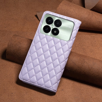 For Xiaomi Redmi K70 / K70 Pro Diamond Lattice Magnetic Leather Flip Phone Case(Purple) - K70 Pro Cases by PMC Jewellery | Online Shopping South Africa | PMC Jewellery | Buy Now Pay Later Mobicred