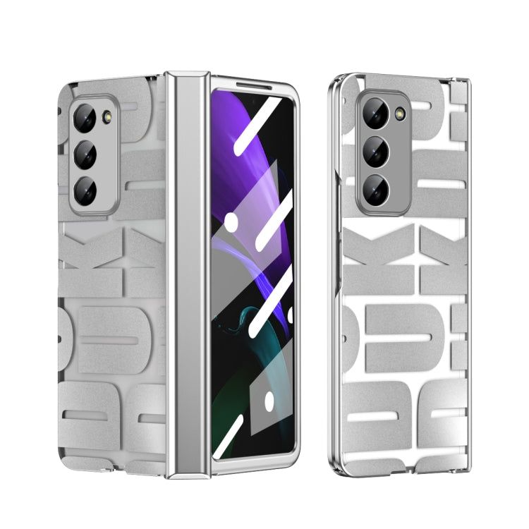 For Samsung Galaxy Z Fold2 5G Integrated Electroplating Folding Phone Case with Hinge(Silver) - Galaxy Phone Cases by PMC Jewellery | Online Shopping South Africa | PMC Jewellery