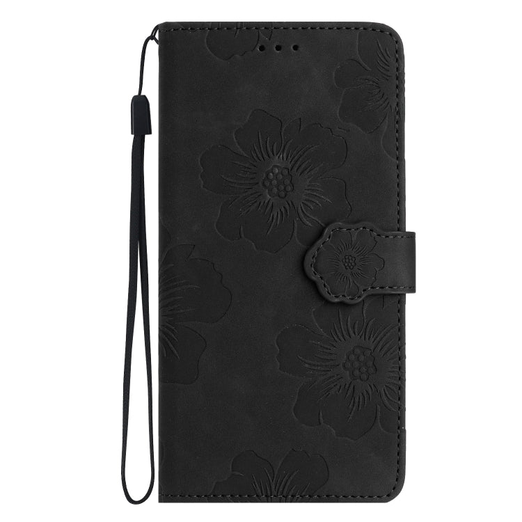 For OPPO A38 Flower Embossing Pattern Leather Phone Case(Black) - A38 Cases by PMC Jewellery | Online Shopping South Africa | PMC Jewellery | Buy Now Pay Later Mobicred