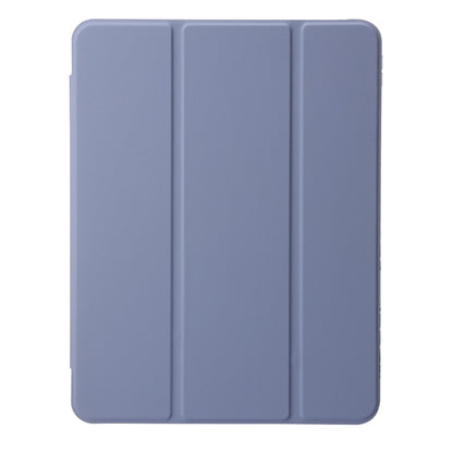 For iPad Pro 13 2024 Clear Acrylic 3-Fold Leather Tablet Case(Lavender Purple) - iPad Pro 13 2024 Cases by PMC Jewellery | Online Shopping South Africa | PMC Jewellery | Buy Now Pay Later Mobicred