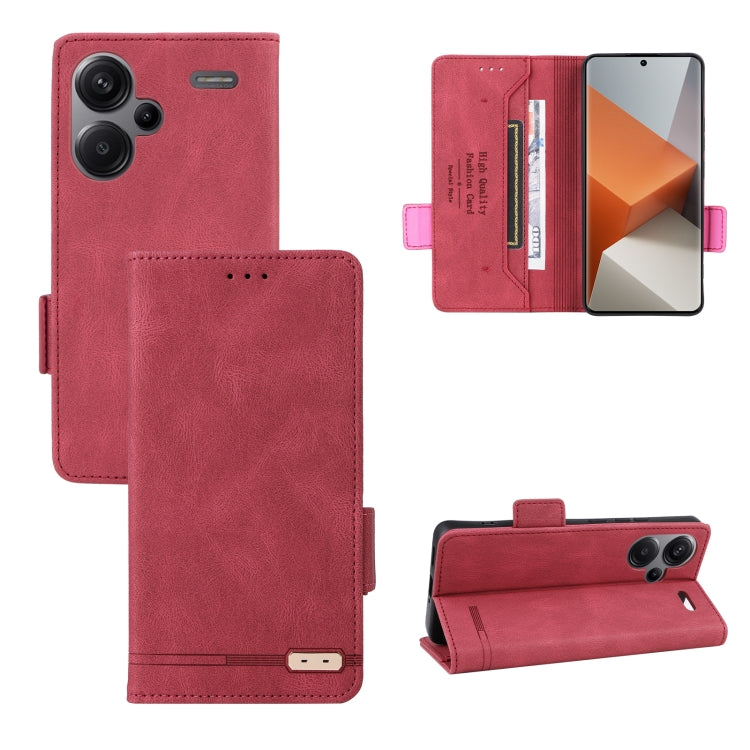 For Xiaomi Redmi Note 13 Pro+ 5G Magnetic Clasp Leather Phone Case(Red) - Note 13 Pro+ Cases by PMC Jewellery | Online Shopping South Africa | PMC Jewellery | Buy Now Pay Later Mobicred