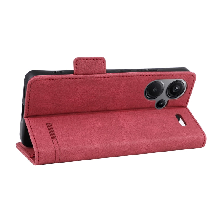 For Xiaomi Redmi Note 13 Pro+ 5G Magnetic Clasp Leather Phone Case(Red) - Note 13 Pro+ Cases by PMC Jewellery | Online Shopping South Africa | PMC Jewellery | Buy Now Pay Later Mobicred