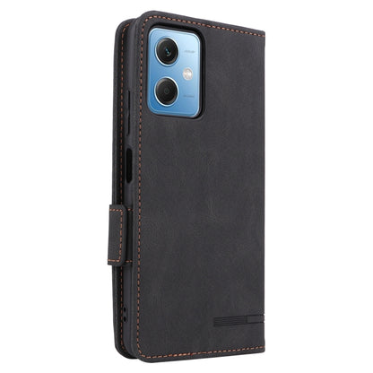 For Xiaomi Redmi Note 12 4G Magnetic Clasp Leather Phone Case(Black) - Xiaomi Cases by PMC Jewellery | Online Shopping South Africa | PMC Jewellery | Buy Now Pay Later Mobicred