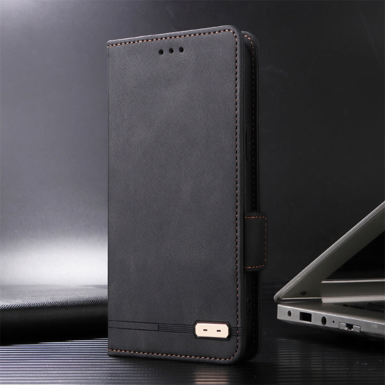 For Xiaomi Redmi K70E 5G Magnetic Clasp Leather Phone Case(Black) - K70E Cases by PMC Jewellery | Online Shopping South Africa | PMC Jewellery | Buy Now Pay Later Mobicred