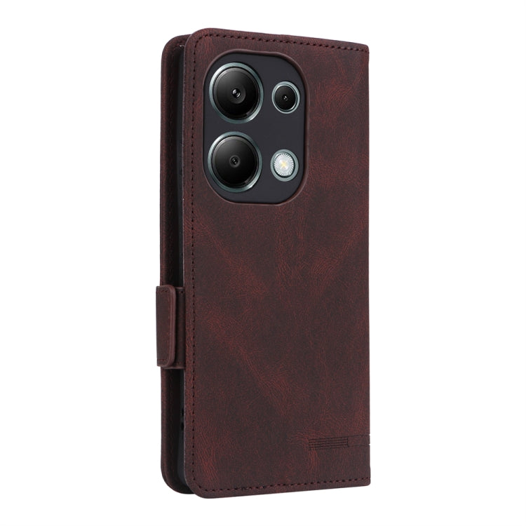 For Xiaomi Redmi Note 13 Pro 4G Magnetic Clasp Leather Phone Case(Brown) - Xiaomi Cases by PMC Jewellery | Online Shopping South Africa | PMC Jewellery | Buy Now Pay Later Mobicred