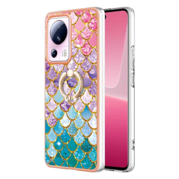 For Xiaomi 13 Lite 5G Electroplating IMD TPU Phone Case with Ring(Colorful Scales) - 13 Lite Cases by PMC Jewellery | Online Shopping South Africa | PMC Jewellery | Buy Now Pay Later Mobicred