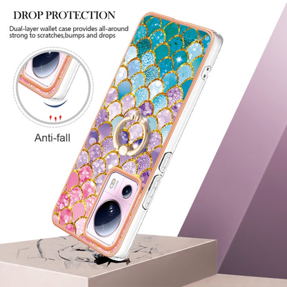 For Xiaomi 13 Lite 5G Electroplating IMD TPU Phone Case with Ring(Colorful Scales) - 13 Lite Cases by PMC Jewellery | Online Shopping South Africa | PMC Jewellery | Buy Now Pay Later Mobicred