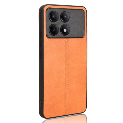 For Xiaomi Redmi K70 / K70 Pro Sewing Cow Pattern Skin PC + PU + TPU Phone Case(Orange) - K70 Pro Cases by PMC Jewellery | Online Shopping South Africa | PMC Jewellery | Buy Now Pay Later Mobicred