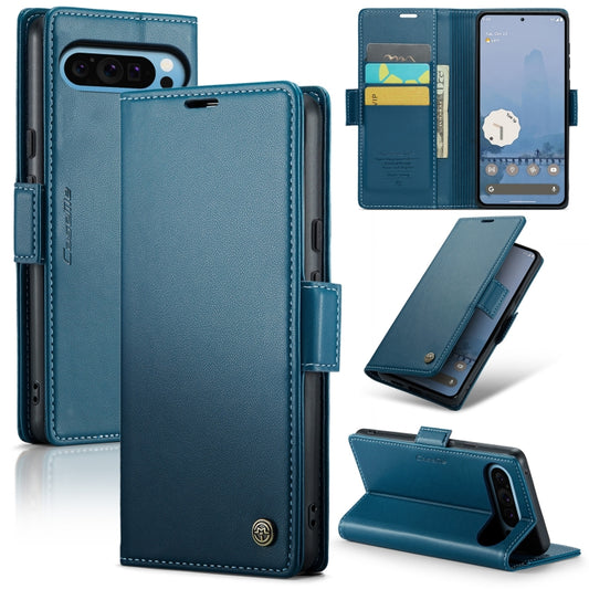 For Google Pixel 9 Pro XL CaseMe 023 Butterfly Buckle Litchi Texture RFID Anti-theft Leather Phone Case(Blue) - Google Cases by CaseMe | Online Shopping South Africa | PMC Jewellery | Buy Now Pay Later Mobicred