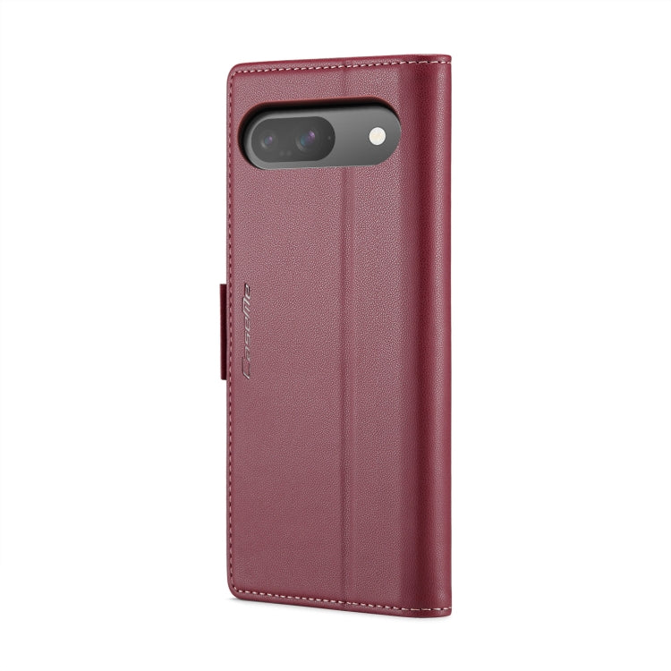 For Google Pixel 9 / 9 Pro CaseMe 023 Butterfly Buckle Litchi Texture RFID Anti-theft Leather Phone Case(Wine Red) - Google Cases by CaseMe | Online Shopping South Africa | PMC Jewellery | Buy Now Pay Later Mobicred