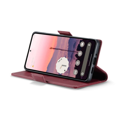 For Google Pixel 9 / 9 Pro CaseMe 023 Butterfly Buckle Litchi Texture RFID Anti-theft Leather Phone Case(Wine Red) - Google Cases by CaseMe | Online Shopping South Africa | PMC Jewellery | Buy Now Pay Later Mobicred