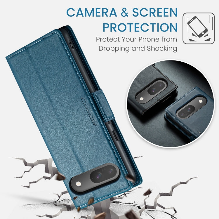 For Google Pixel 9 / 9 Pro CaseMe 023 Butterfly Buckle Litchi Texture RFID Anti-theft Leather Phone Case(Blue) - Google Cases by CaseMe | Online Shopping South Africa | PMC Jewellery | Buy Now Pay Later Mobicred