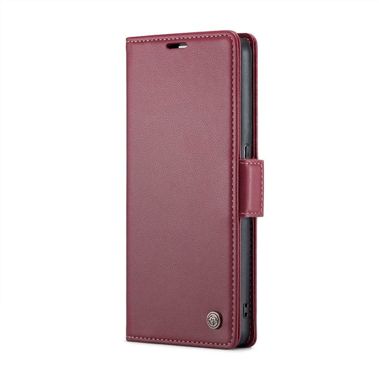 For OPPO Reno7 Z Global/Reno7 Lite Global CaseMe 023 Butterfly Buckle Litchi Texture RFID Anti-theft Leather Phone Case(Wine Red) - OPPO Cases by CaseMe | Online Shopping South Africa | PMC Jewellery | Buy Now Pay Later Mobicred