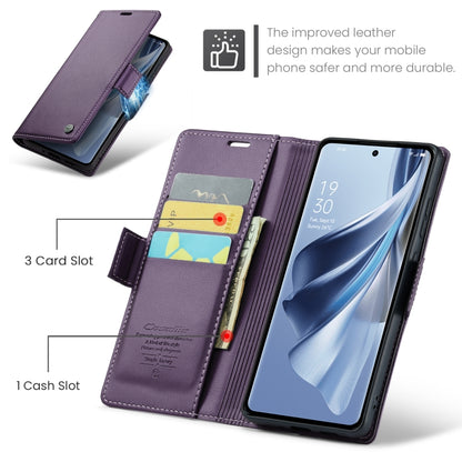 For OPPO Reno10 5G Global／Reno10 Pro Global CaseMe 023 Butterfly Buckle Litchi Texture RFID Anti-theft Leather Phone Case(Pearly Purple) - OPPO Cases by CaseMe | Online Shopping South Africa | PMC Jewellery | Buy Now Pay Later Mobicred