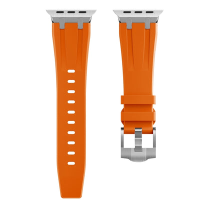 AP Silicone Watch Band For Apple Watch SE 2023 44mm(Silver Orange) - Watch Bands by PMC Jewellery | Online Shopping South Africa | PMC Jewellery