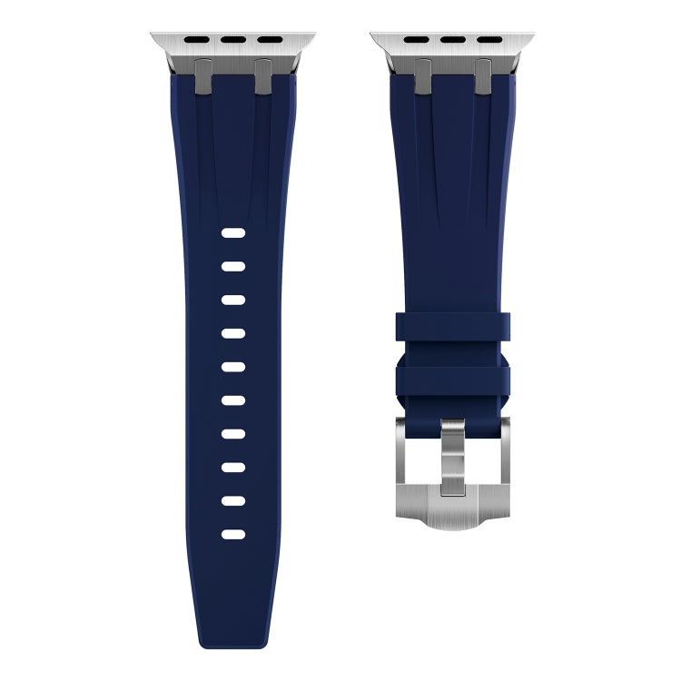 AP Silicone Watch Band For Apple Watch SE 2023 40mm(Black Blue) - Watch Bands by PMC Jewellery | Online Shopping South Africa | PMC Jewellery