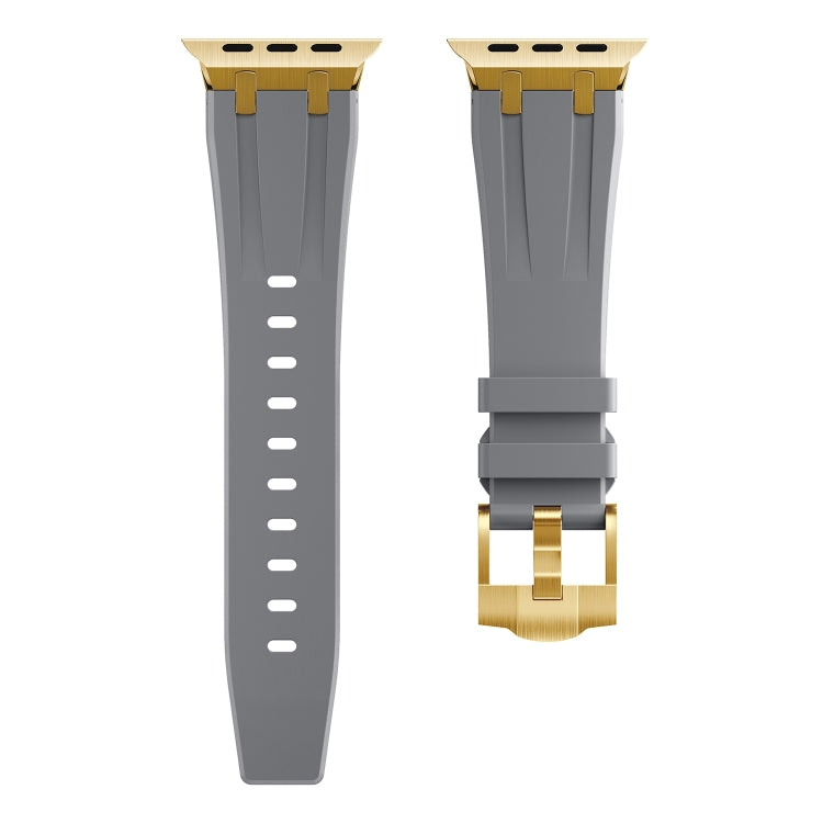 AP Silicone Watch Band For Apple Watch Ultra 2 49mm(Gold Grey) - Watch Bands by PMC Jewellery | Online Shopping South Africa | PMC Jewellery