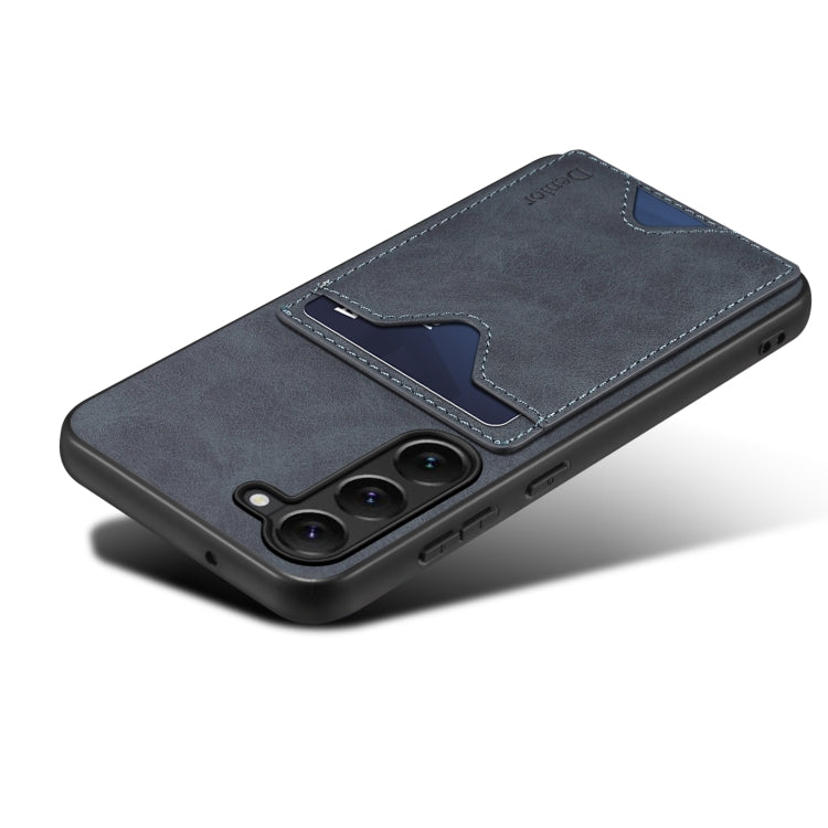 For Samsung Galaxy S24 5G Denior PU Back Cover Card Slot Holder Phone Case(Grey) - Galaxy S24 5G Cases by Denior | Online Shopping South Africa | PMC Jewellery | Buy Now Pay Later Mobicred