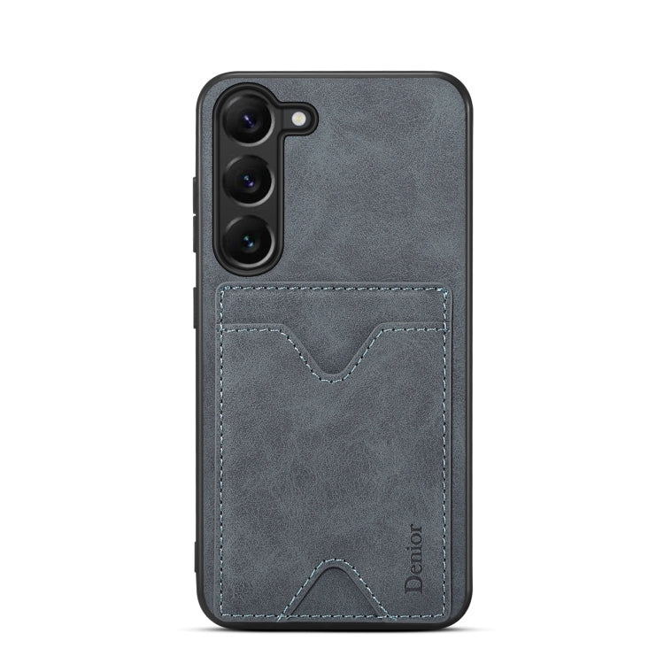 For Samsung Galaxy S24+ 5G Denior PU Back Cover Card Slot Holder Phone Case(Grey) - Galaxy S24+ 5G Cases by Denior | Online Shopping South Africa | PMC Jewellery | Buy Now Pay Later Mobicred