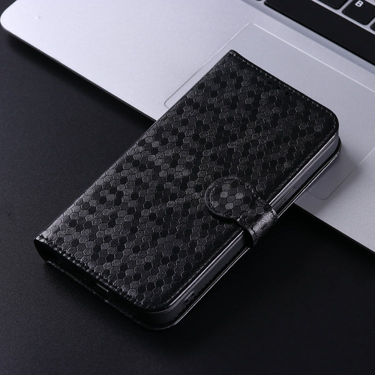 For Google Pixel 9 Pro XL Honeycomb Dot Texture Leather Phone Case(Black) - Google Cases by PMC Jewellery | Online Shopping South Africa | PMC Jewellery | Buy Now Pay Later Mobicred