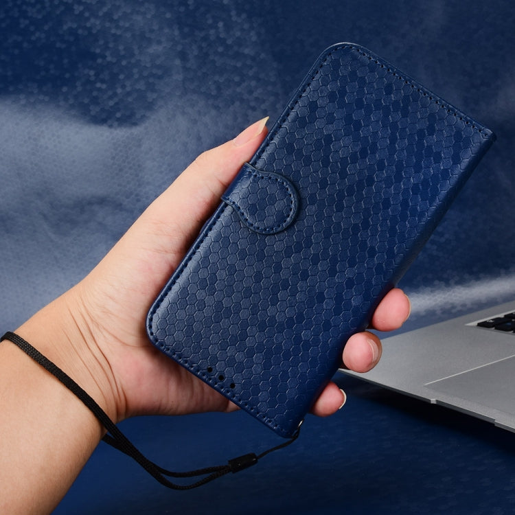 For Xiaomi Redmi K70 5G / K70 Pro 5G Honeycomb Dot Texture Leather Phone Case(Blue) - K70 Pro Cases by PMC Jewellery | Online Shopping South Africa | PMC Jewellery | Buy Now Pay Later Mobicred