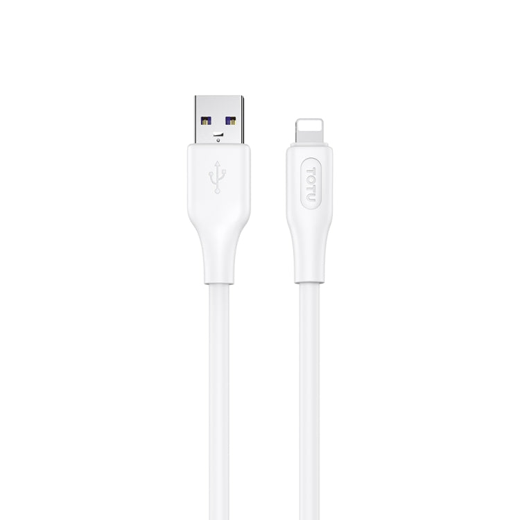 TOTU CB-4 Series USB to 8 Pin Fast Charge Data Cable, Length:1m(White) - Normal Style Cable by TOTUDESIGN | Online Shopping South Africa | PMC Jewellery | Buy Now Pay Later Mobicred