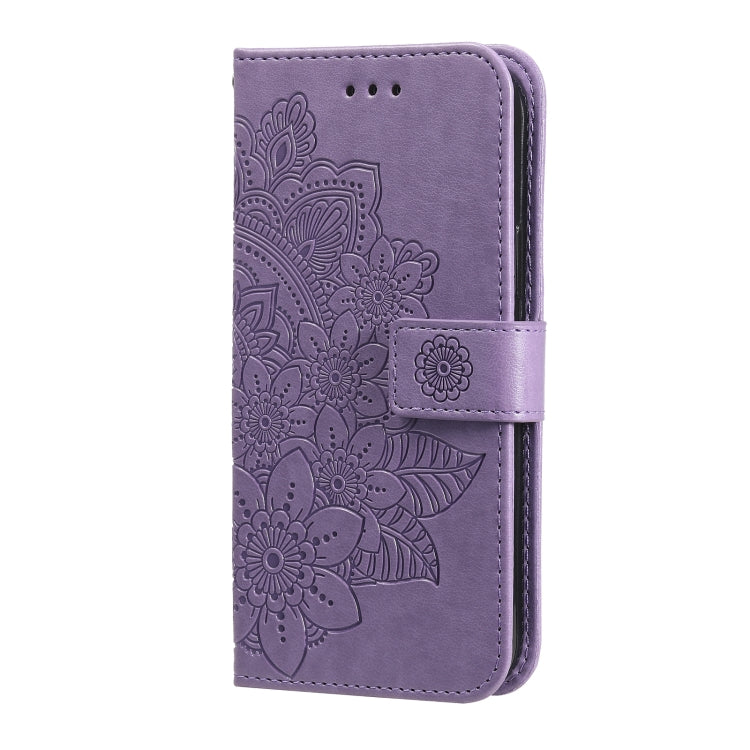 For Xiaomi Redmi K70 / K70 Pro 7-petal Flowers Embossing Leather Phone Case(Light Purple) - K70 Pro Cases by PMC Jewellery | Online Shopping South Africa | PMC Jewellery | Buy Now Pay Later Mobicred