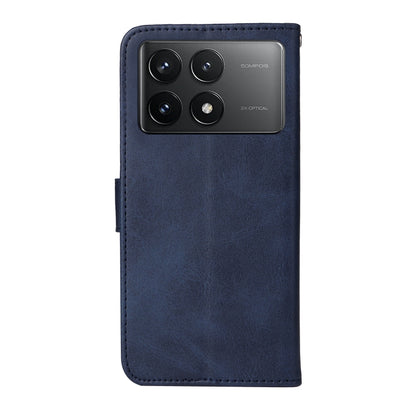 For Xiaomi Redmi K70 / K70 Pro Classic Calf Texture Flip Leather Phone Case(Blue) - K70 Pro Cases by PMC Jewellery | Online Shopping South Africa | PMC Jewellery | Buy Now Pay Later Mobicred