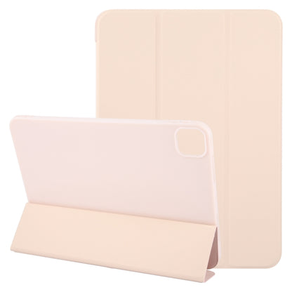 For iPad Air 13 2024 GEBEI 3-folding Holder Shockproof Flip Leather Tablet Case(Pink) - iPad Air 13 2024 Cases by GEBEI | Online Shopping South Africa | PMC Jewellery | Buy Now Pay Later Mobicred