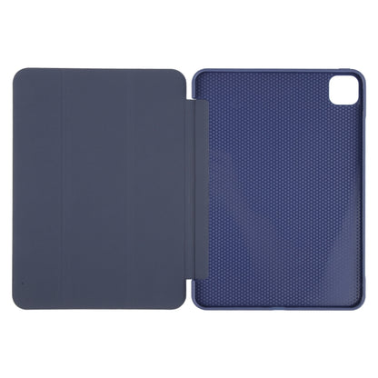 For iPad Pro 13 2024 GEBEI 3-folding Holder Shockproof Flip Leather Tablet Case(Dark Blue) - iPad Pro 13 2024 Cases by GEBEI | Online Shopping South Africa | PMC Jewellery | Buy Now Pay Later Mobicred