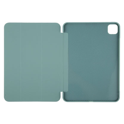 For iPad Pro 13 2024 GEBEI 3-folding Holder Shockproof Flip Leather Tablet Case(Dark Green) - iPad Pro 13 2024 Cases by GEBEI | Online Shopping South Africa | PMC Jewellery | Buy Now Pay Later Mobicred