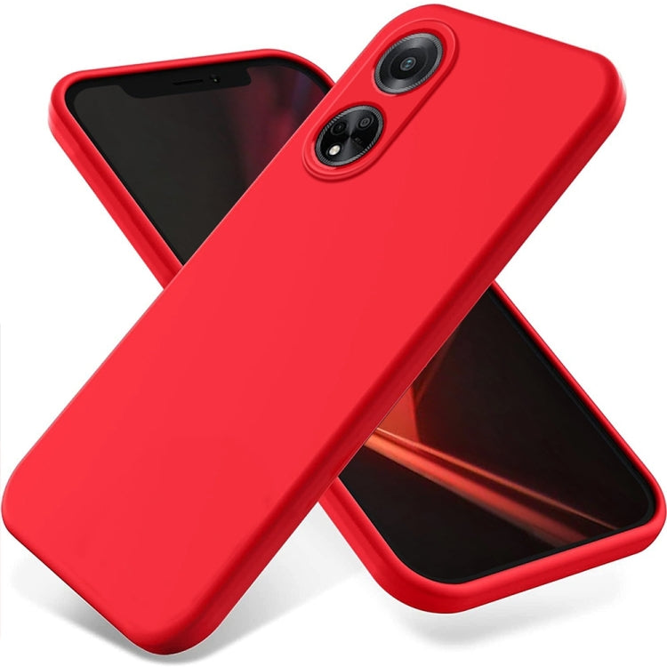 For OPPO F23 5G / A98 5G / A1 5G Pure Color Liquid Silicone Shockproof Phone Case(Red) - OPPO Cases by PMC Jewellery | Online Shopping South Africa | PMC Jewellery