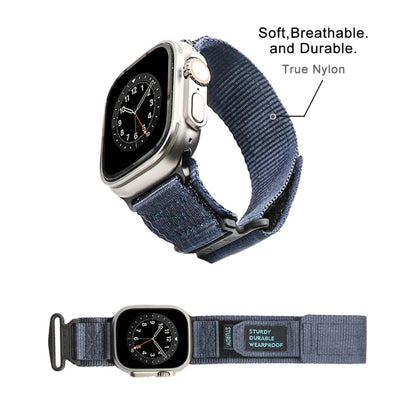 Nylon Two Section Watch Band For Apple Watch Ultra 2 49mm(Blue) - Watch Bands by PMC Jewellery | Online Shopping South Africa | PMC Jewellery | Buy Now Pay Later Mobicred