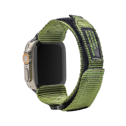 Nylon Two Section Watch Band For Apple Watch Ultra 2 49mm(Dark Green) - Watch Bands by PMC Jewellery | Online Shopping South Africa | PMC Jewellery | Buy Now Pay Later Mobicred