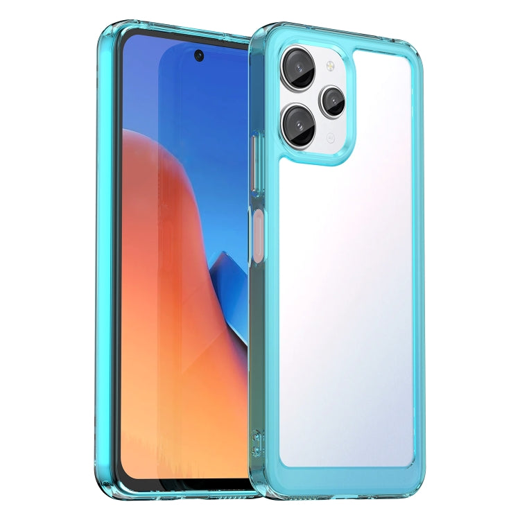 For Xiaomi Redmi 12R Colorful Series Acrylic Hybrid TPU Phone Case(Transparent Blue) - Xiaomi Cases by PMC Jewellery | Online Shopping South Africa | PMC Jewellery | Buy Now Pay Later Mobicred