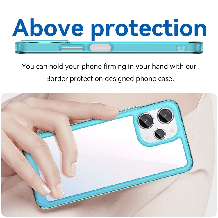 For Xiaomi Redmi 12R Colorful Series Acrylic Hybrid TPU Phone Case(Transparent Blue) - Xiaomi Cases by PMC Jewellery | Online Shopping South Africa | PMC Jewellery | Buy Now Pay Later Mobicred