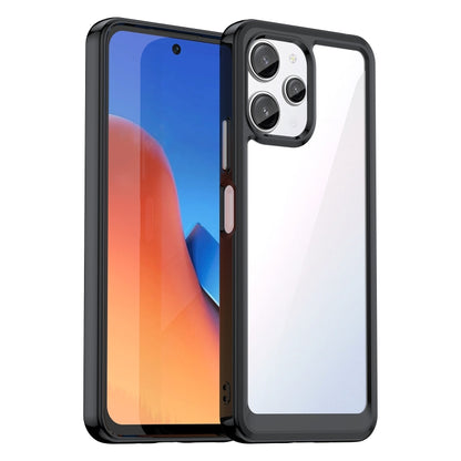 For Xiaomi Poco M6 Pro 5G Colorful Series Acrylic Hybrid TPU Phone Case(Black) - Xiaomi Cases by PMC Jewellery | Online Shopping South Africa | PMC Jewellery | Buy Now Pay Later Mobicred