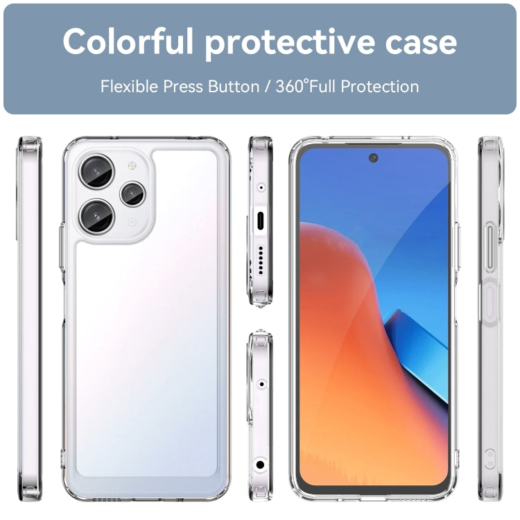 For Xiaomi Redmi 12 5G Colorful Series Acrylic Hybrid TPU Phone Case(Transparent) - Xiaomi Cases by PMC Jewellery | Online Shopping South Africa | PMC Jewellery | Buy Now Pay Later Mobicred