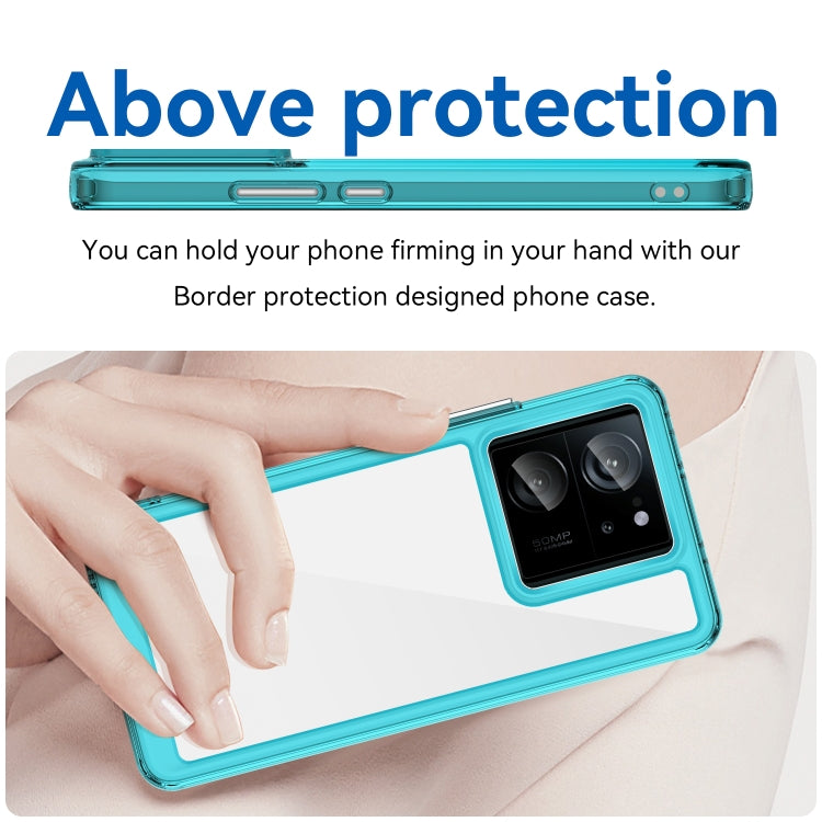 For Xiaomi Redmi K60 Ultra Colorful Series Acrylic Hybrid TPU Phone Case(Transparent Blue) - Redmi K60 Ultra Cases by PMC Jewellery | Online Shopping South Africa | PMC Jewellery | Buy Now Pay Later Mobicred