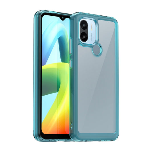 For Xiaomi Redmi A1+ Colorful Series Acrylic Hybrid TPU Phone Case(Transparent Blue) - Xiaomi Cases by PMC Jewellery | Online Shopping South Africa | PMC Jewellery | Buy Now Pay Later Mobicred