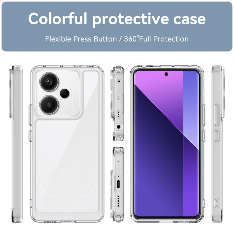 For Xiaomi Redmi Note 13 Pro+ Colorful Series Acrylic Hybrid TPU Phone Case(Transparent) - Note 13 Pro+ Cases by PMC Jewellery | Online Shopping South Africa | PMC Jewellery | Buy Now Pay Later Mobicred