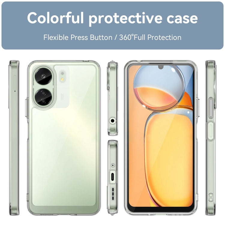 For Xiaomi Redmi 13C 4G Colorful Series Acrylic Hybrid TPU Phone Case(Transparent) - 13C Cases by PMC Jewellery | Online Shopping South Africa | PMC Jewellery | Buy Now Pay Later Mobicred