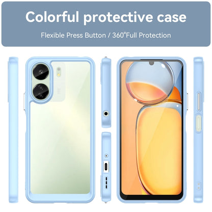 For Xiaomi Redmi 13C 4G Colorful Series Acrylic Hybrid TPU Phone Case(Blue) - 13C Cases by PMC Jewellery | Online Shopping South Africa | PMC Jewellery | Buy Now Pay Later Mobicred