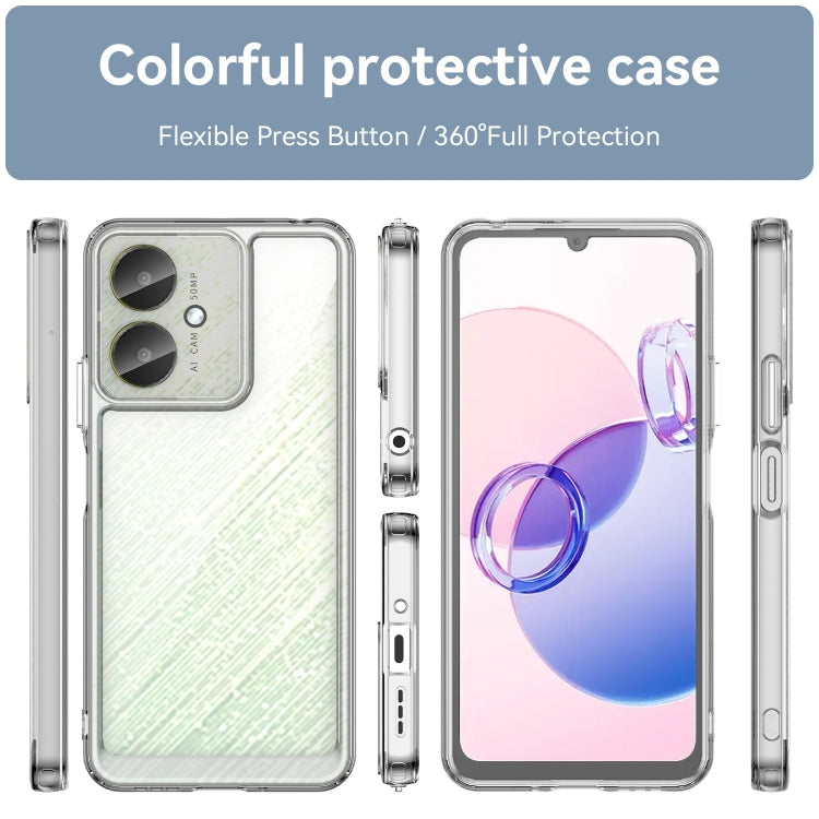 For Xiaomi Poco M6 Colorful Series Acrylic Hybrid TPU Phone Case(Transparent) - Xiaomi Cases by PMC Jewellery | Online Shopping South Africa | PMC Jewellery | Buy Now Pay Later Mobicred