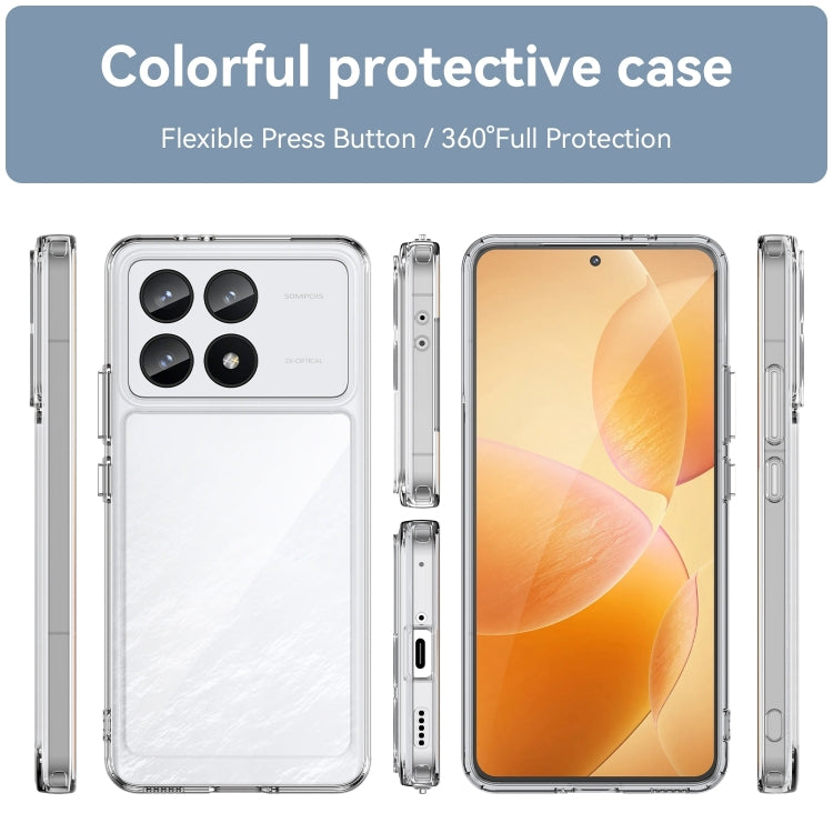 For Xiaomi Redmi K70 Colorful Series Acrylic Hybrid TPU Phone Case(Transparent) - K70 Cases by PMC Jewellery | Online Shopping South Africa | PMC Jewellery | Buy Now Pay Later Mobicred